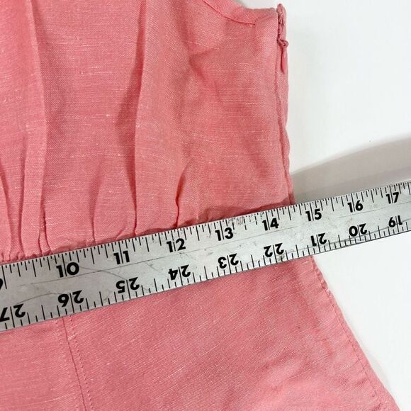 Kyodan Freedom Trail Sheath Dress Women's Small Linen Blend Zip High Low NWT - Picture 4 of 11